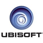 Old Logo of the game publisher Ubisoft, colored on white background